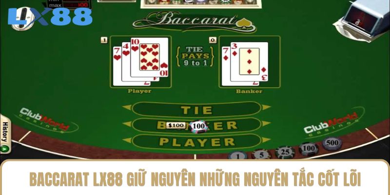 Baccarat LX88 giữ nguyên những nguyên tắc cốt lõi