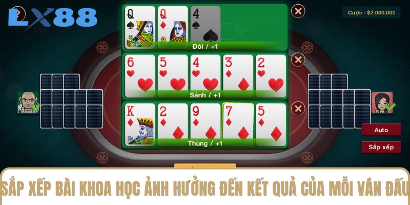 Sắp xếp bài khoa học có ảnh hưởng đến kết quả của mỗi ván đấu Sắp xếp bài khoa học có ảnh hưởng đến kết quả của mỗi ván đấu